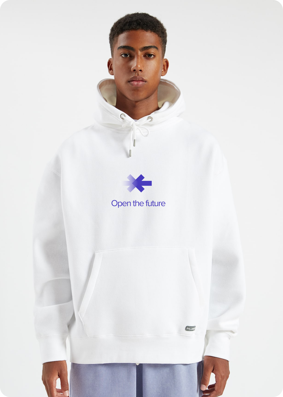 Magnetiq Hoodie White Front and Back