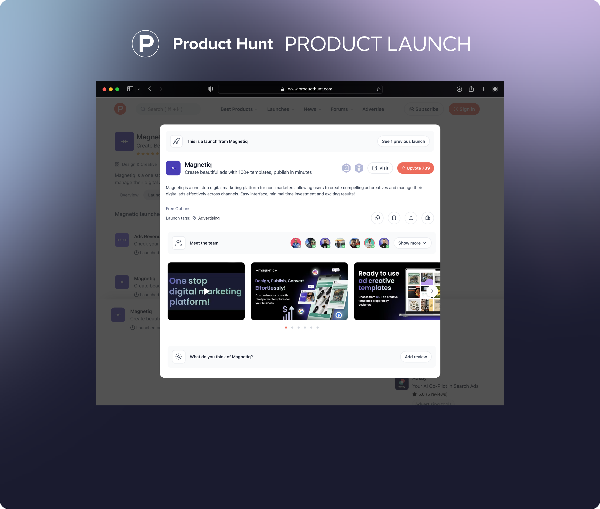 Magnetiq Product Hunt Launch